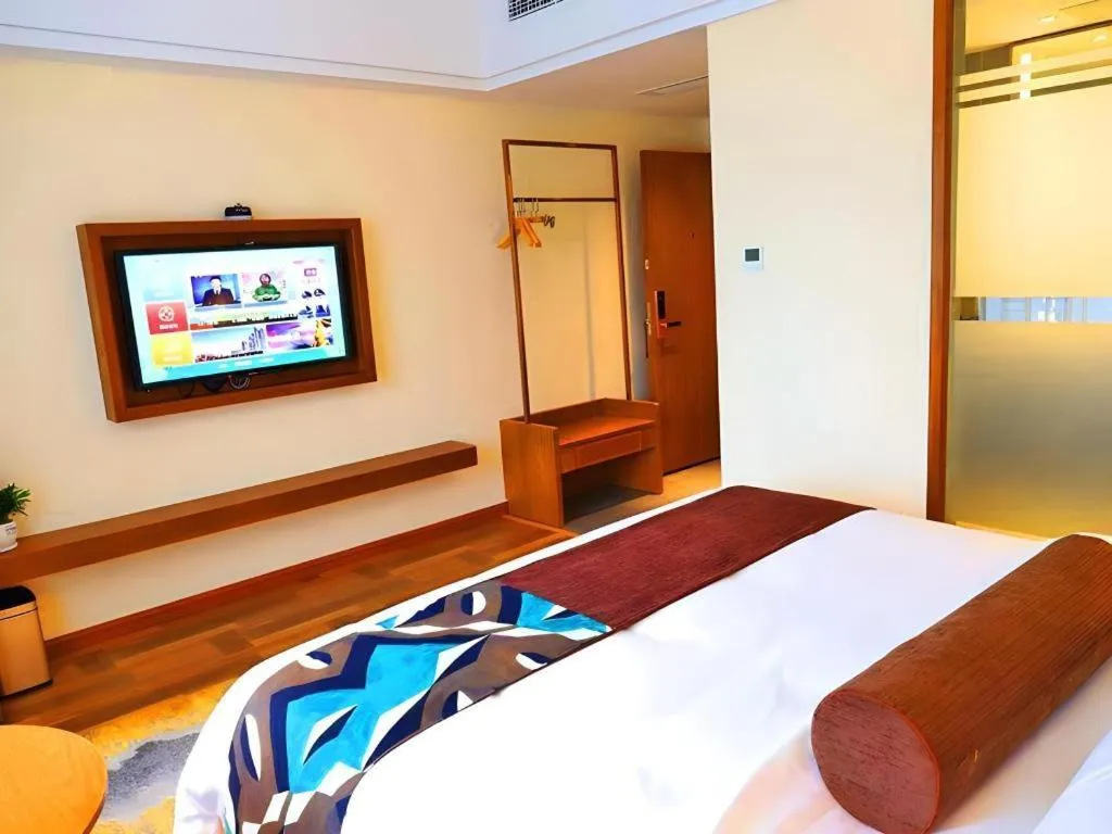 Bed in James Joyce Coffetel Guangyuan High-Speed Railway Station Dongba Municipal Government