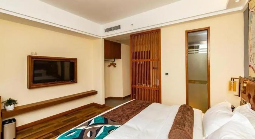 Bed in James Joyce Coffetel Guangyuan High-Speed Railway Station Dongba Municipal Government