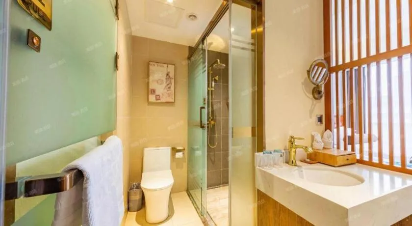 Bed in James Joyce Coffetel Guangyuan High-Speed Railway Station Dongba Municipal Government