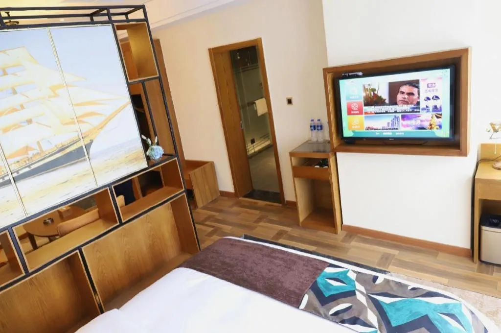 Bed in James Joyce Coffetel Guangyuan High-Speed Railway Station Dongba Municipal Government