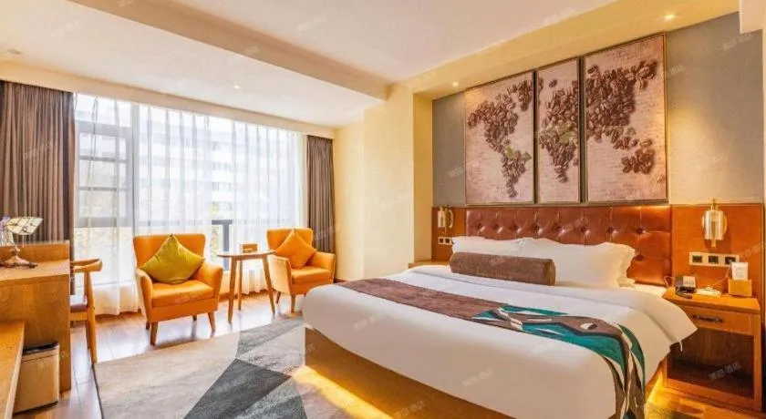 Bed in James Joyce Coffetel Guangyuan High-Speed Railway Station Dongba Municipal Government