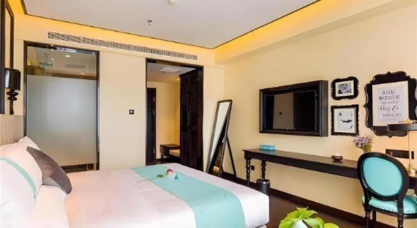 Bed in Xana Hotelle·Ji'nan Hi-tech Zone Century Avenue Tangye