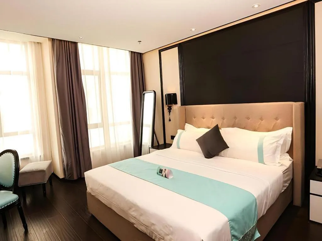 Bed in Xana Hotelle·Ji'nan Hi-tech Zone Century Avenue Tangye