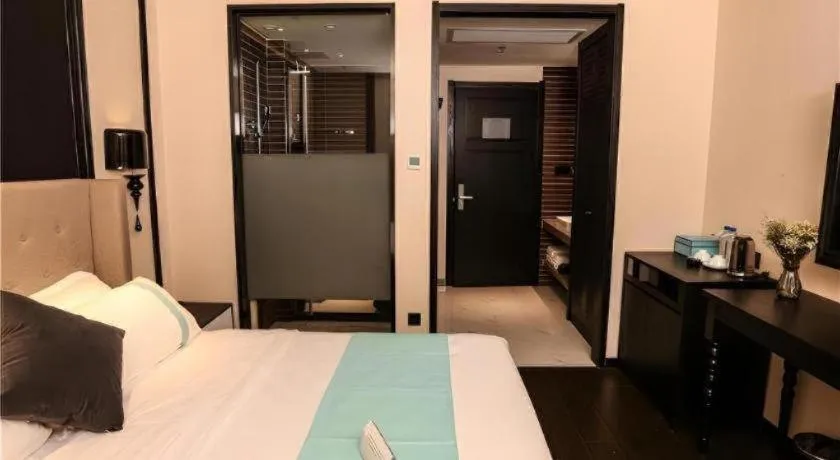 Bed in Xana Hotelle·Ji'nan Hi-tech Zone Century Avenue Tangye