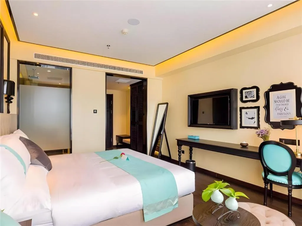 Bed in Xana Hotelle·Ji'nan Hi-tech Zone Century Avenue Tangye