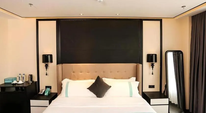 Bed in Xana Hotelle·Ji'nan Hi-tech Zone Century Avenue Tangye