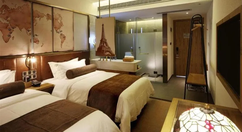 Bed in James Joyce Coffetel·Nannign Shanglin Tongle Road