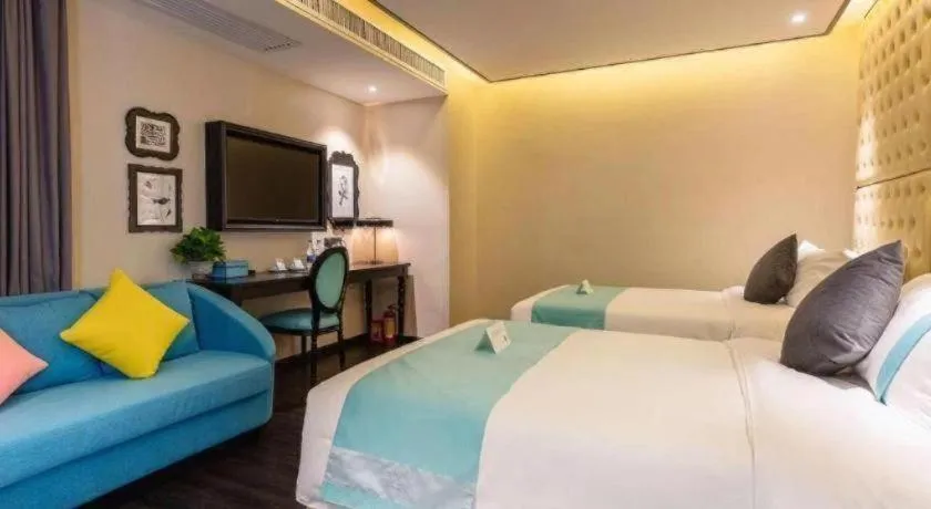 Bed in Xana Hotelle·Guangzhou Shangxiajiu Yongqingfang Changshou Road Metro Station