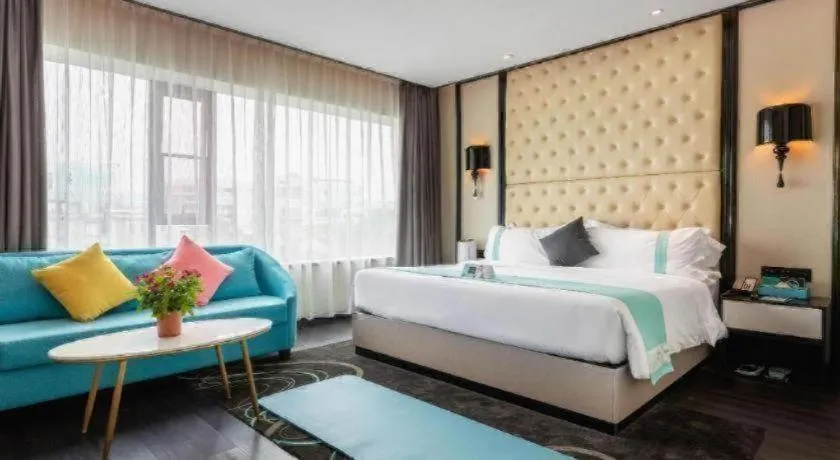 Bed in Xana Hotelle·Guangzhou Shangxiajiu Yongqingfang Changshou Road Metro Station