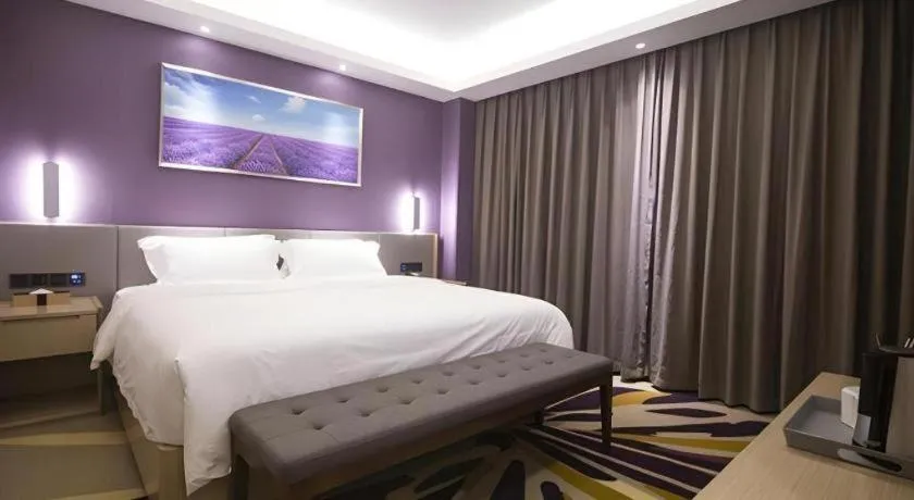 Bed in Lavande Hotel·Heyuan Bavaria