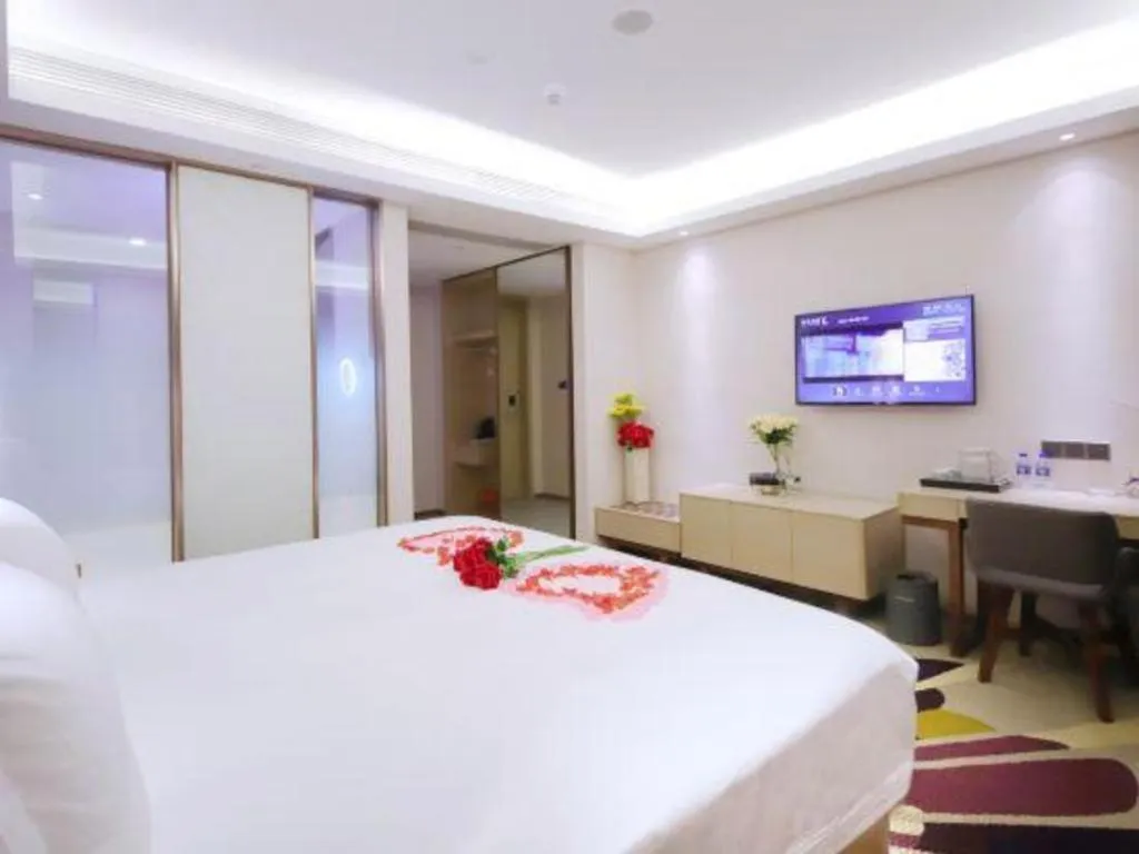 Bed in Lavande Hotel·Heyuan Bavaria