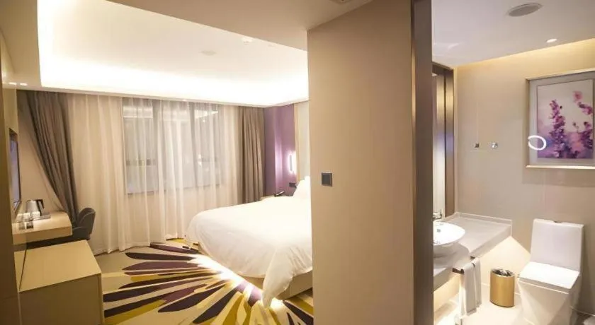 Bed in Lavande Hotel·Heyuan Bavaria