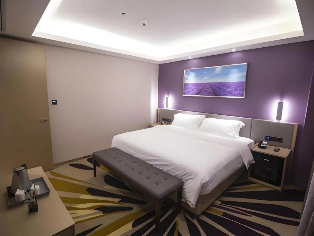 Bed in Lavande Hotel·Heyuan Bavaria