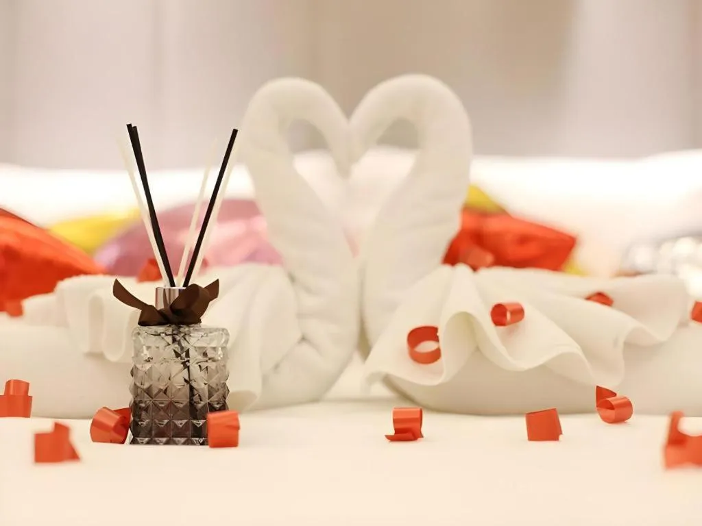 Bed in Lavande Hotel·Heyuan Bavaria