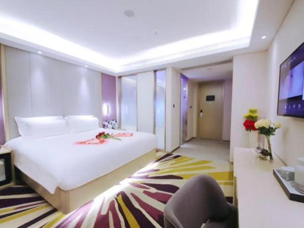 Bed in Lavande Hotel·Heyuan Bavaria