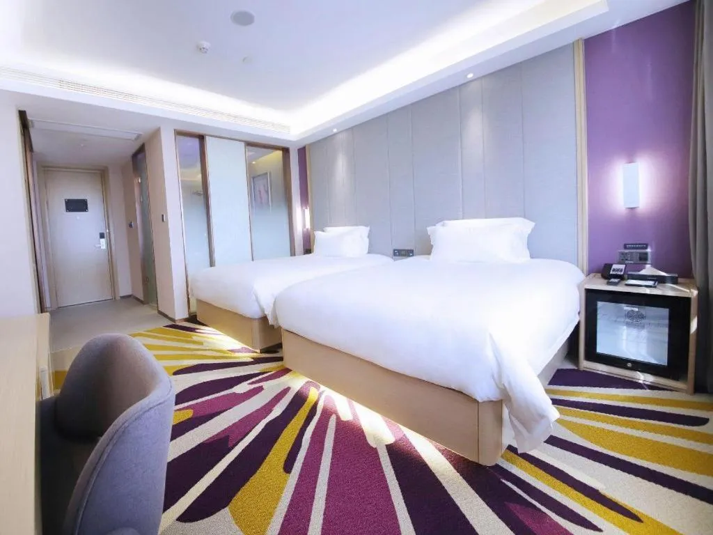 Bed in Lavande Hotel·Heyuan Bavaria