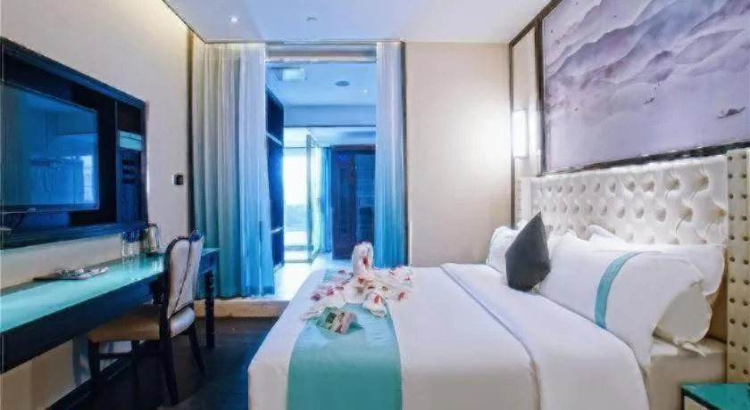 Bed in Xana Hotelle·Suzhou Shilu Shantang Street Scenic Spot