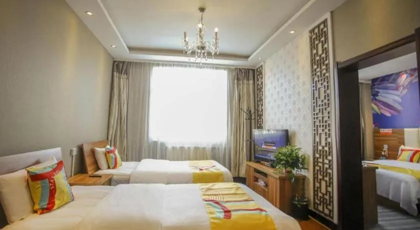 Bed in PAI Hotel Huayin Huashan Mountain Scenic Spot Ancient Street