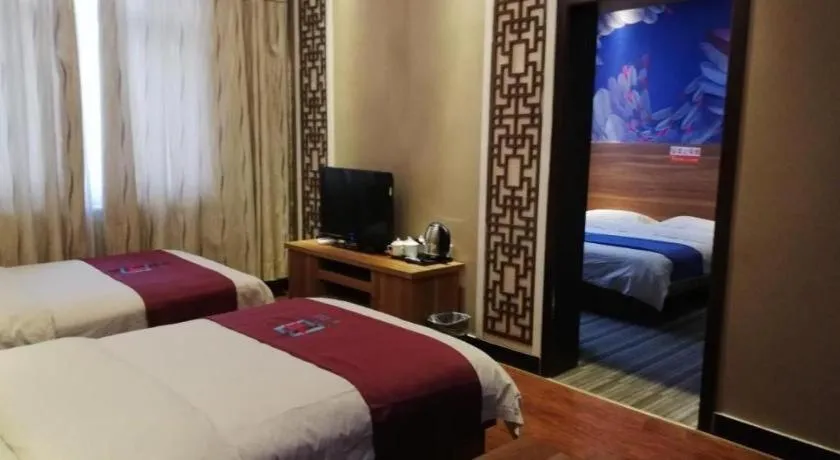 Bed in PAI Hotel Huayin Huashan Mountain Scenic Spot Ancient Street