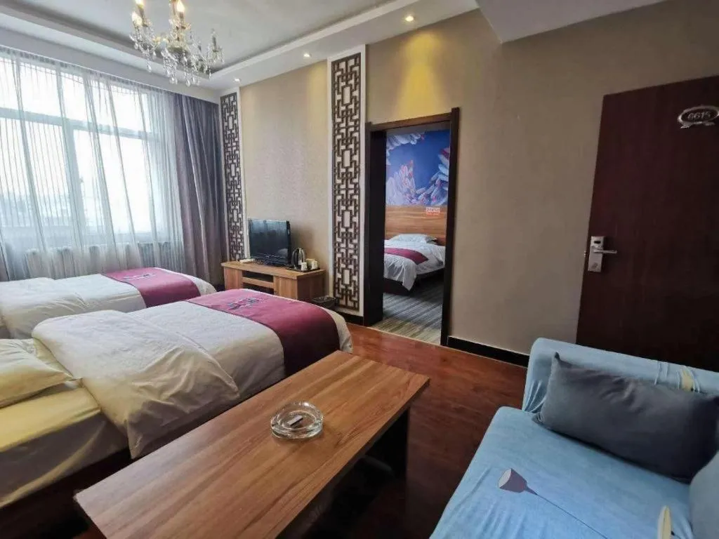 Bed in PAI Hotel Huayin Huashan Mountain Scenic Spot Ancient Street