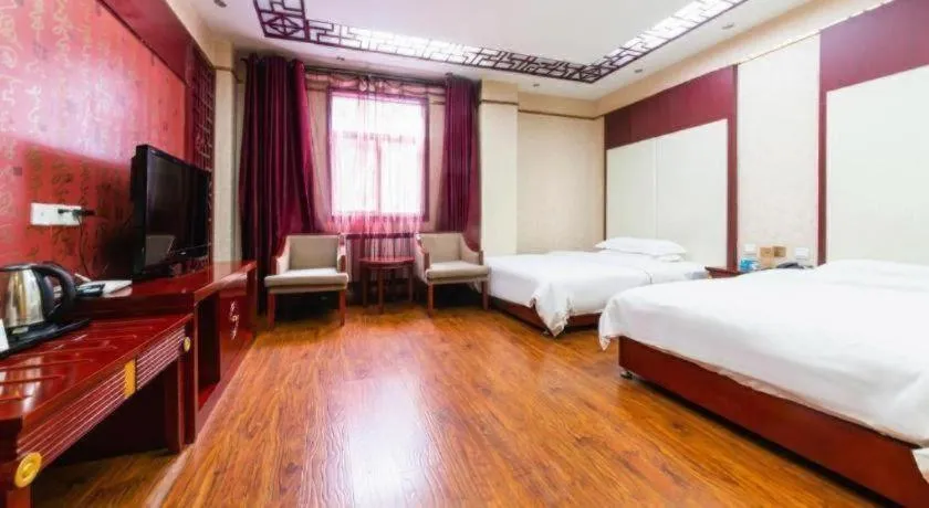 Bed in PAI Hotel Huayin Huashan Mountain Scenic Spot Ancient Street