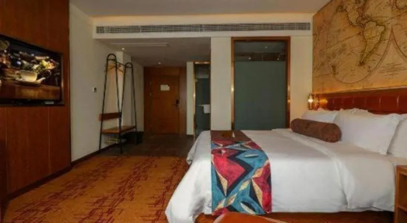 Bed in James Joyce Coffetel·Chadianzi Passenger Terminal Jinke Bei Road Metro Station