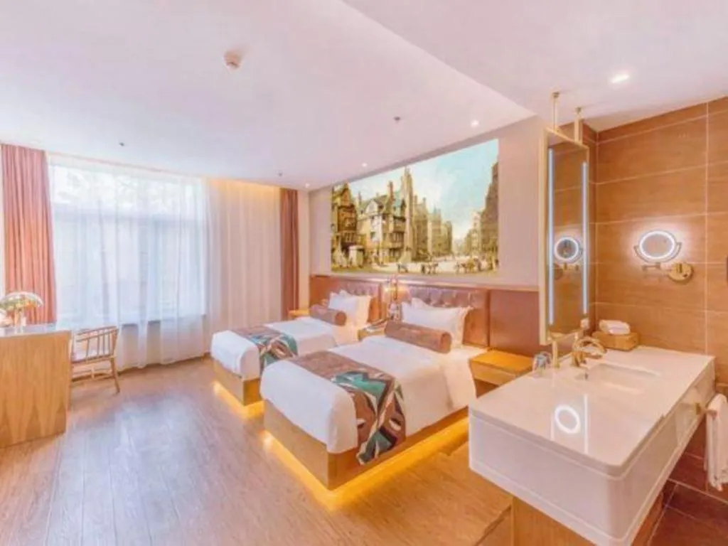 Bed in James Joyce Coffetel Beijing South Station Guang'anmen You'an Hospital