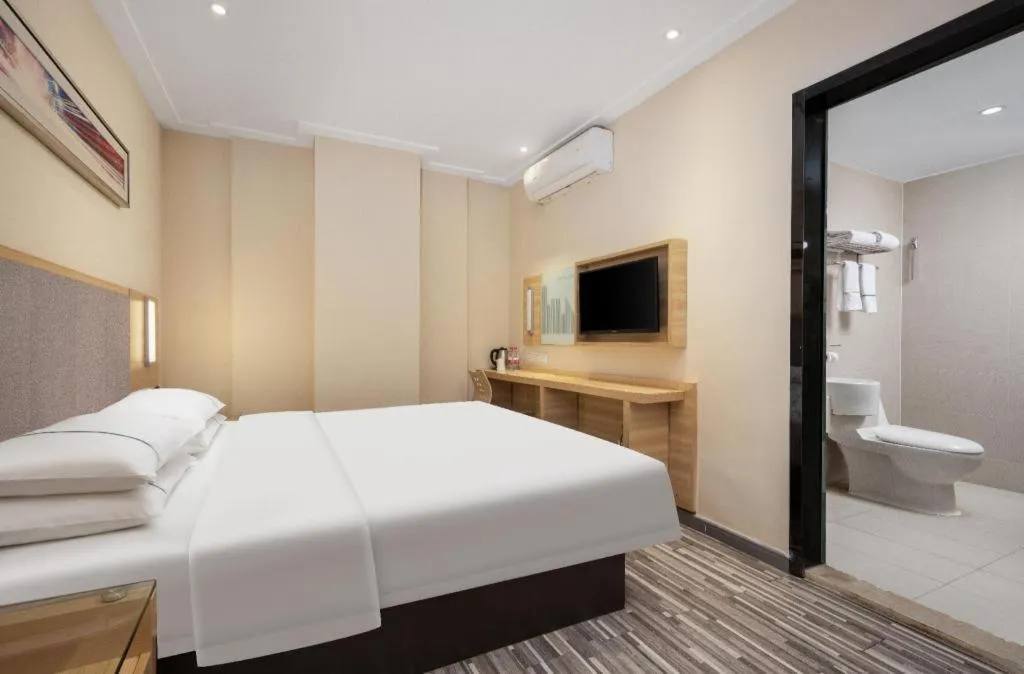 Bed in City Comfort Inn Wuhan Xudong Xiaoping Hubei University