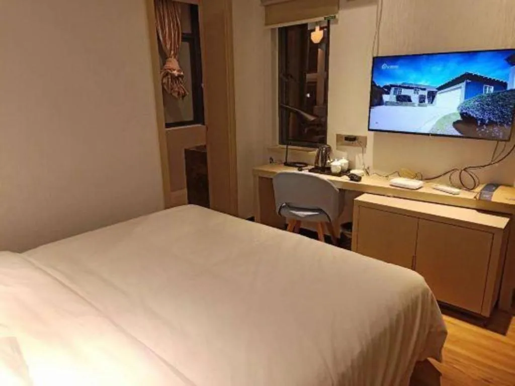 Bed in Borrman Hotel Hefei Guogou Plaza Sanli'an Metro Station