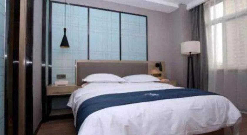 Bed in Borrman Hotel Hefei Guogou Plaza Sanli'an Metro Station