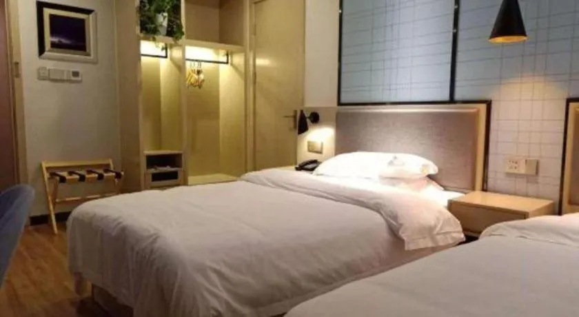 Bed in Borrman Hotel Hefei Guogou Plaza Sanli'an Metro Station