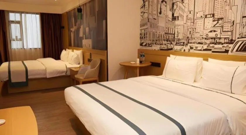 Bed in City Comfort Inn Guangzhou Shisanhang Shangxiajiu Pedestrian Street 1st Branch