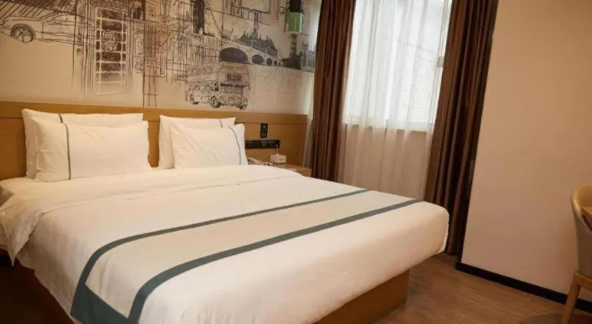 Bed in City Comfort Inn Guangzhou Shisanhang Shangxiajiu Pedestrian Street 1st Branch