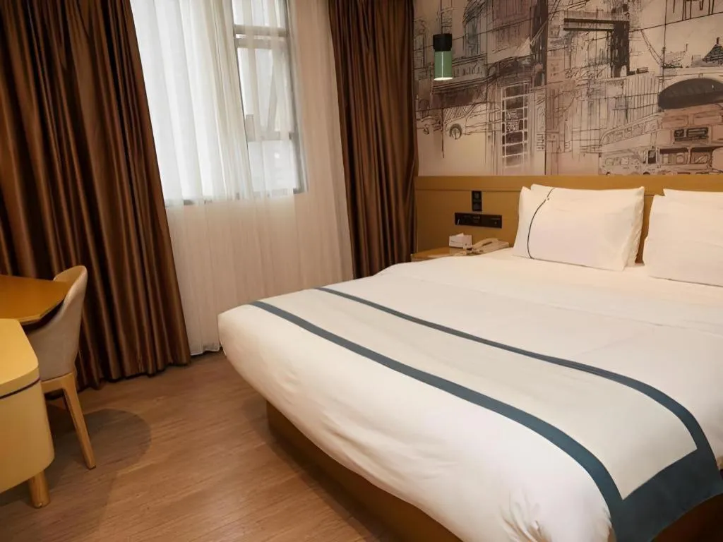 Bed in City Comfort Inn Guangzhou Shisanhang Shangxiajiu Pedestrian Street 1st Branch