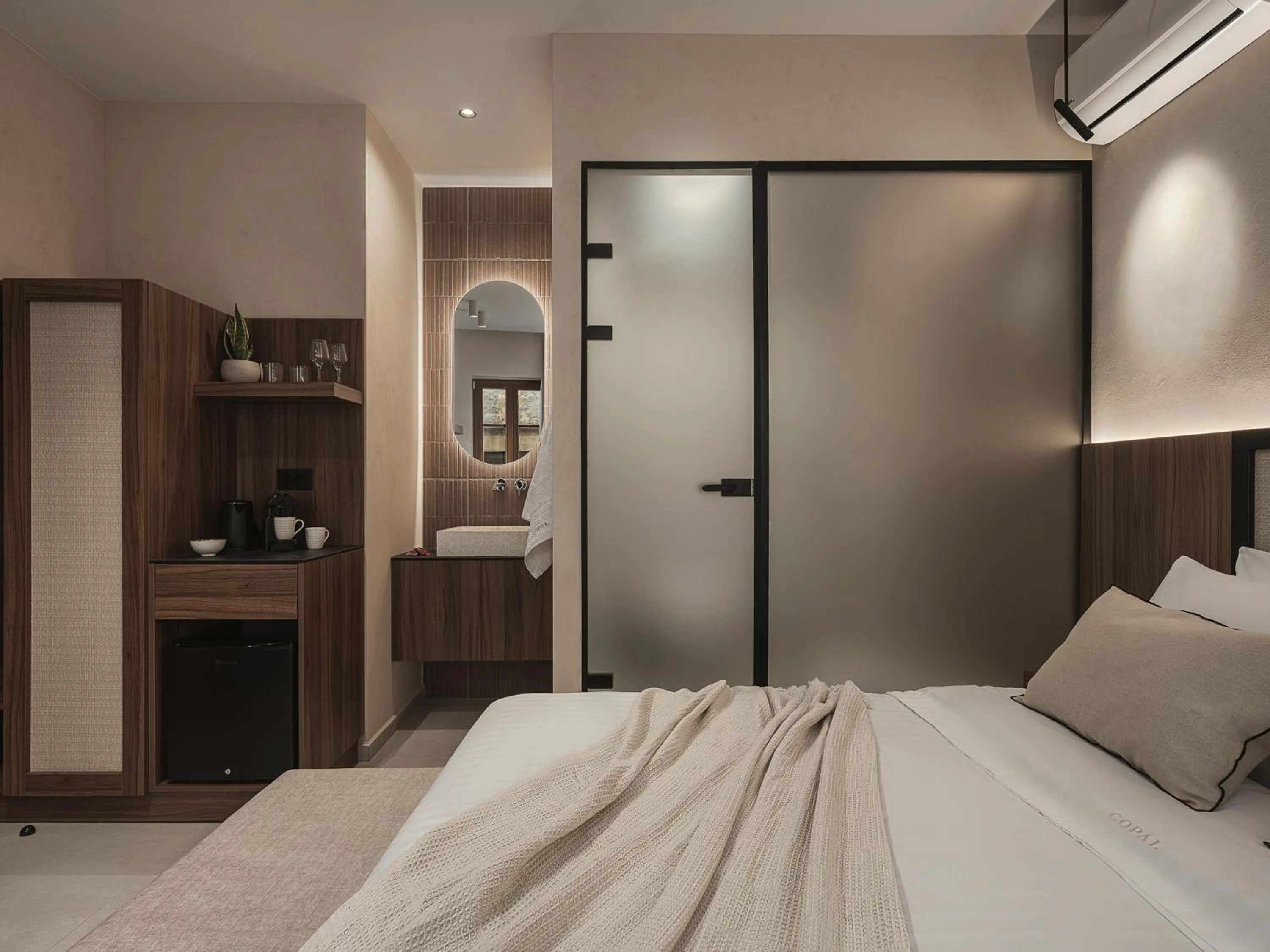 Coffee/tea facilities, Bed in Copal Simple Staying