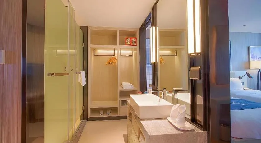 Bed in Echarm Hotel Guangzhou Changlong Shiqiao Metro Station