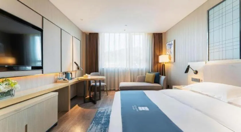 Bed in Echarm Hotel Guangzhou Changlong Shiqiao Metro Station