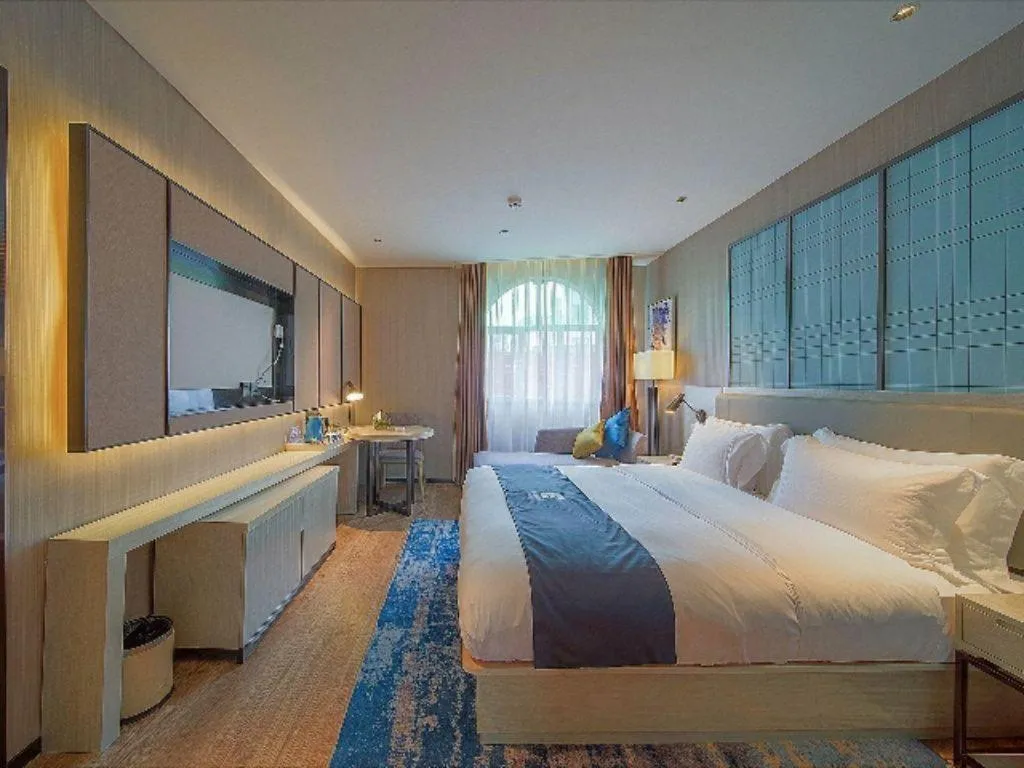 Bed in Echarm Hotel Guangzhou Changlong Shiqiao Metro Station