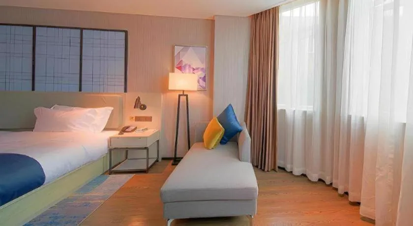 Bed in Echarm Hotel Guangzhou Changlong Shiqiao Metro Station