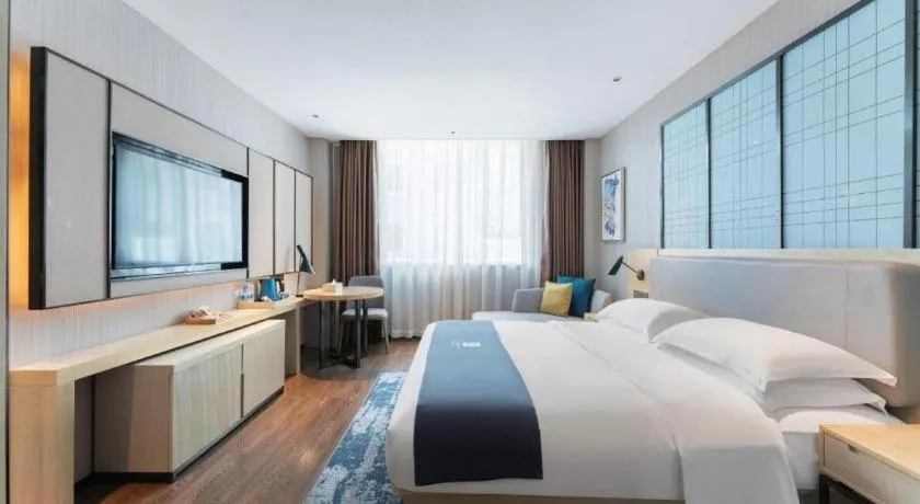 Bed in Echarm Hotel Guangzhou Changlong Shiqiao Metro Station