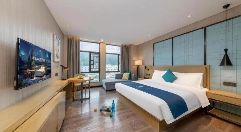 Bed in Echarm Hotel Guangzhou Tonghe Dayuan Times Square