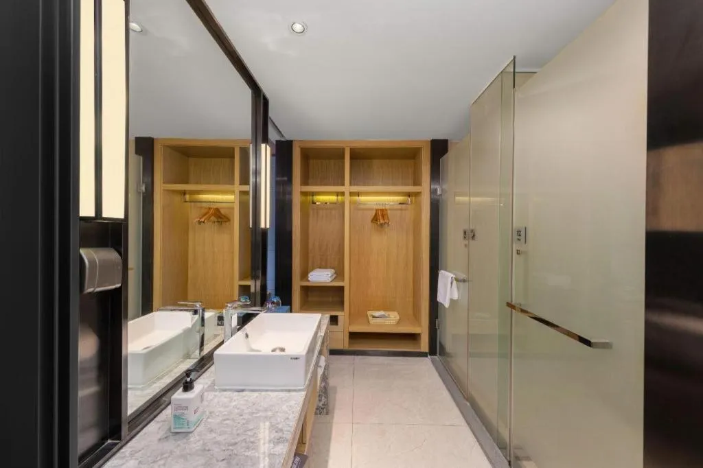 Bed in Echarm Hotel Guangzhou Tonghe Dayuan Times Square