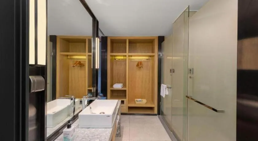 Bed in Echarm Hotel Guangzhou Tonghe Dayuan Times Square