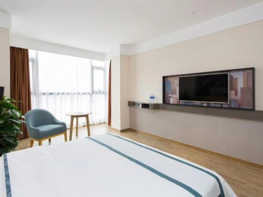 Bed in Echarm Hotel Changsha High-speed Railway Station