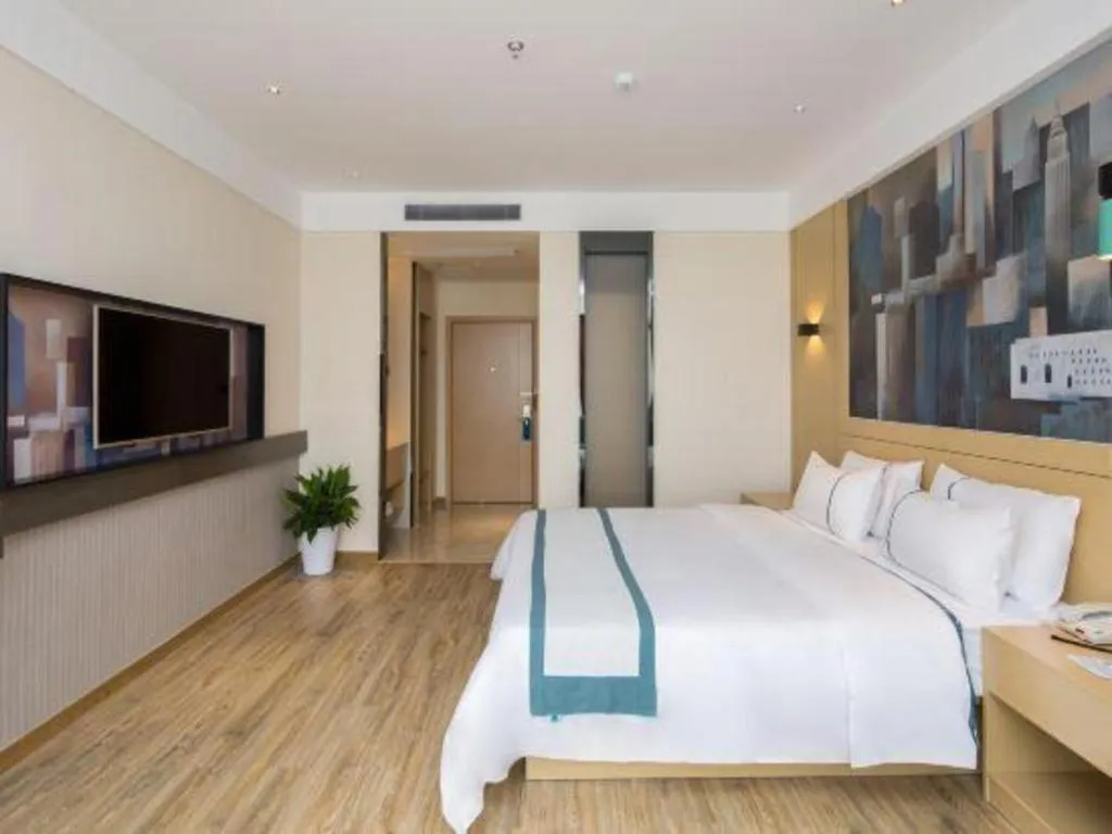 Bed in Echarm Hotel Changsha High-speed Railway Station