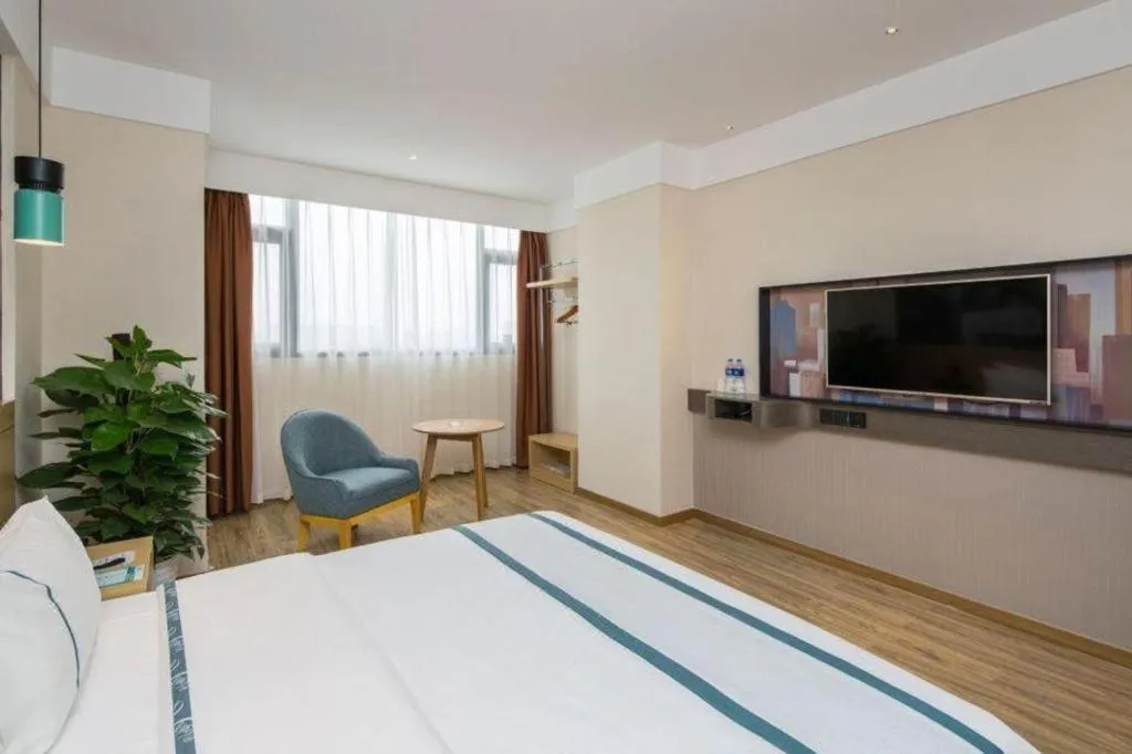 Bed in Echarm Hotel Changsha High-speed Railway Station