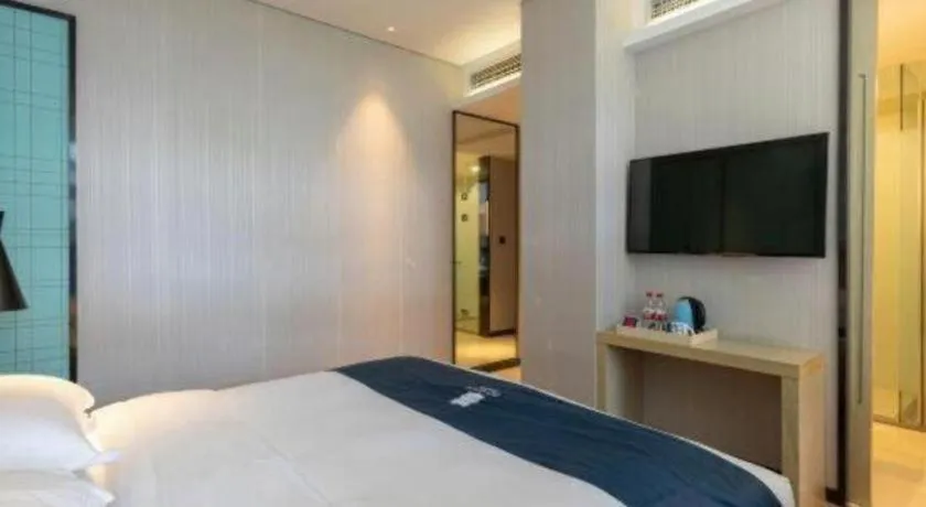 Bed in Echarm Hotel Nanjing Jiangning Tianyin Avenue Metro Station