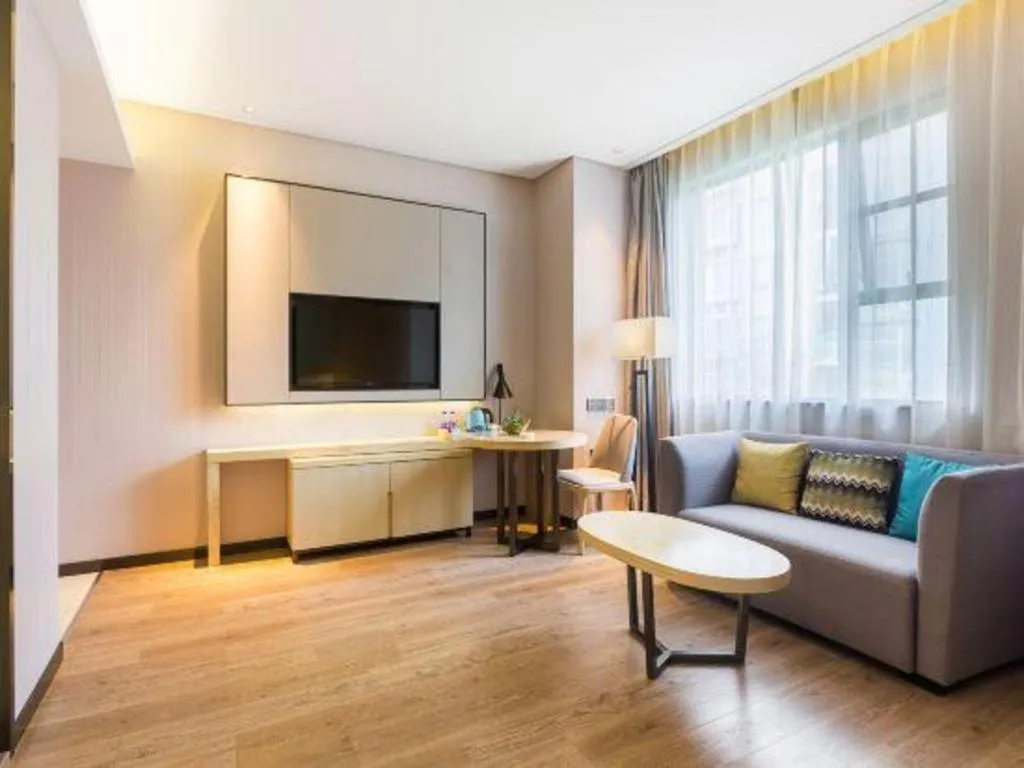 Bed in Echarm Hotel Nanjing Jiangning Tianyin Avenue Metro Station