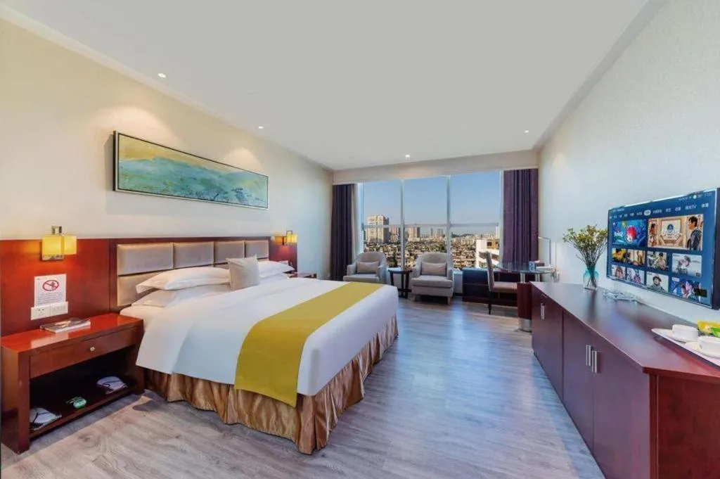 Bed in Borrman Hotel Guangzhou Changlong Shiqiao Metro Station