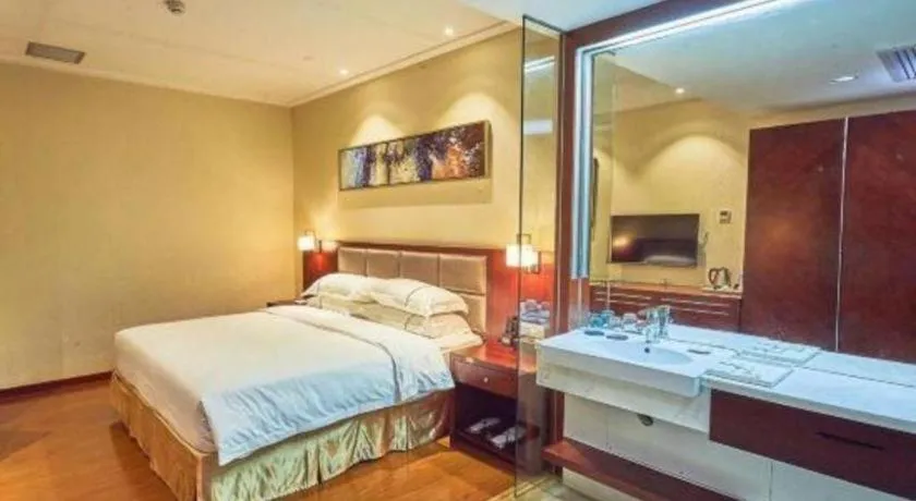 Bed in Borrman Hotel Guangzhou Changlong Shiqiao Metro Station